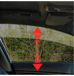 4x Moskitiera Samochodowa na Szybę Osłona Przeciwsłoneczna do Auta Zasłonki Przód Tył