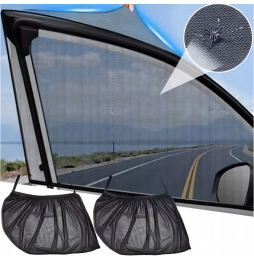 4x Moskitiera Samochodowa na Szybę Osłona Przeciwsłoneczna do Auta Zasłonki Przód Tył