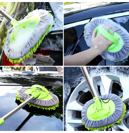 Szczotka Mop Teleskopowa do Mycia Samochodu Okien Dachu Regulowana 52-100cm 180°