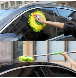 Szczotka Mop Teleskopowa do Mycia Samochodu Okien Dachu Regulowana 52-100cm 180°