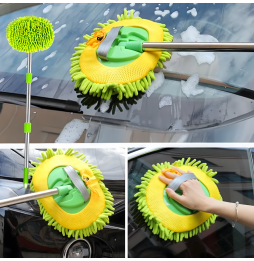 Szczotka Mop Teleskopowa do Mycia Samochodu Okien Dachu Regulowana 52-100cm 180°