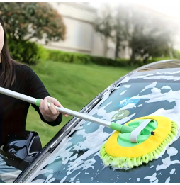 Szczotka Mop Teleskopowa do Mycia Samochodu Okien Dachu Regulowana 52-100cm 180°