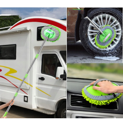 Szczotka Mop Teleskopowa do Mycia Samochodu Okien Dachu Regulowana 52-100cm 180°