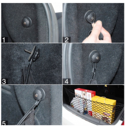 Siatka do Bagażnika Autosiatka Samochodowa Duża Organizer do Bagażnika