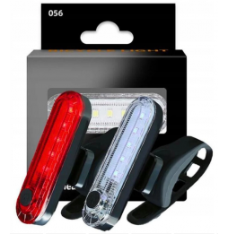 Lampka Rowerowa LED Przód Tył USB Wodoodporna IPX4 100m 3 Tryby Świecenia + Uchwyt